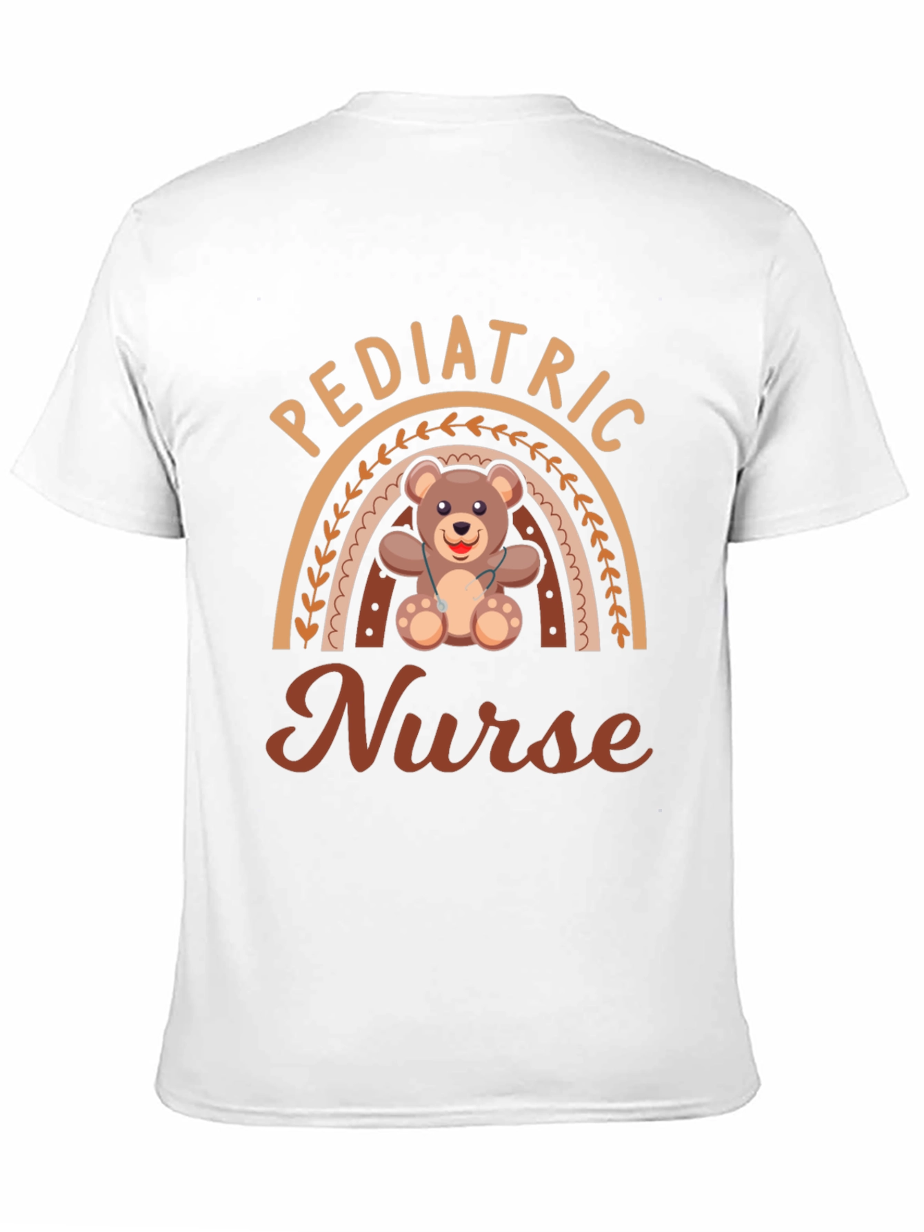 Camiseta enfermera pediátrica con diseño de osito