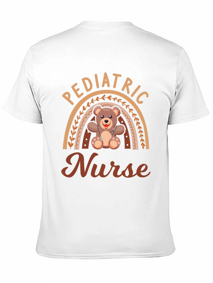 Camiseta enfermera pediátrica con diseño de osito