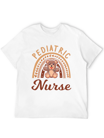 Camiseta enfermera pediátrica con diseño de osito