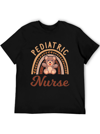 Camiseta enfermera pediátrica con diseño de osito