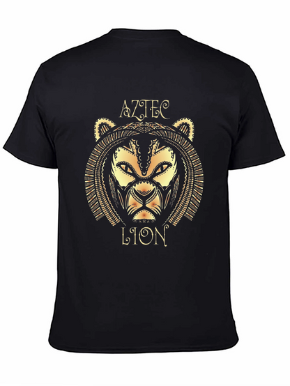 Camiseta Hombre Diseño León Azteca