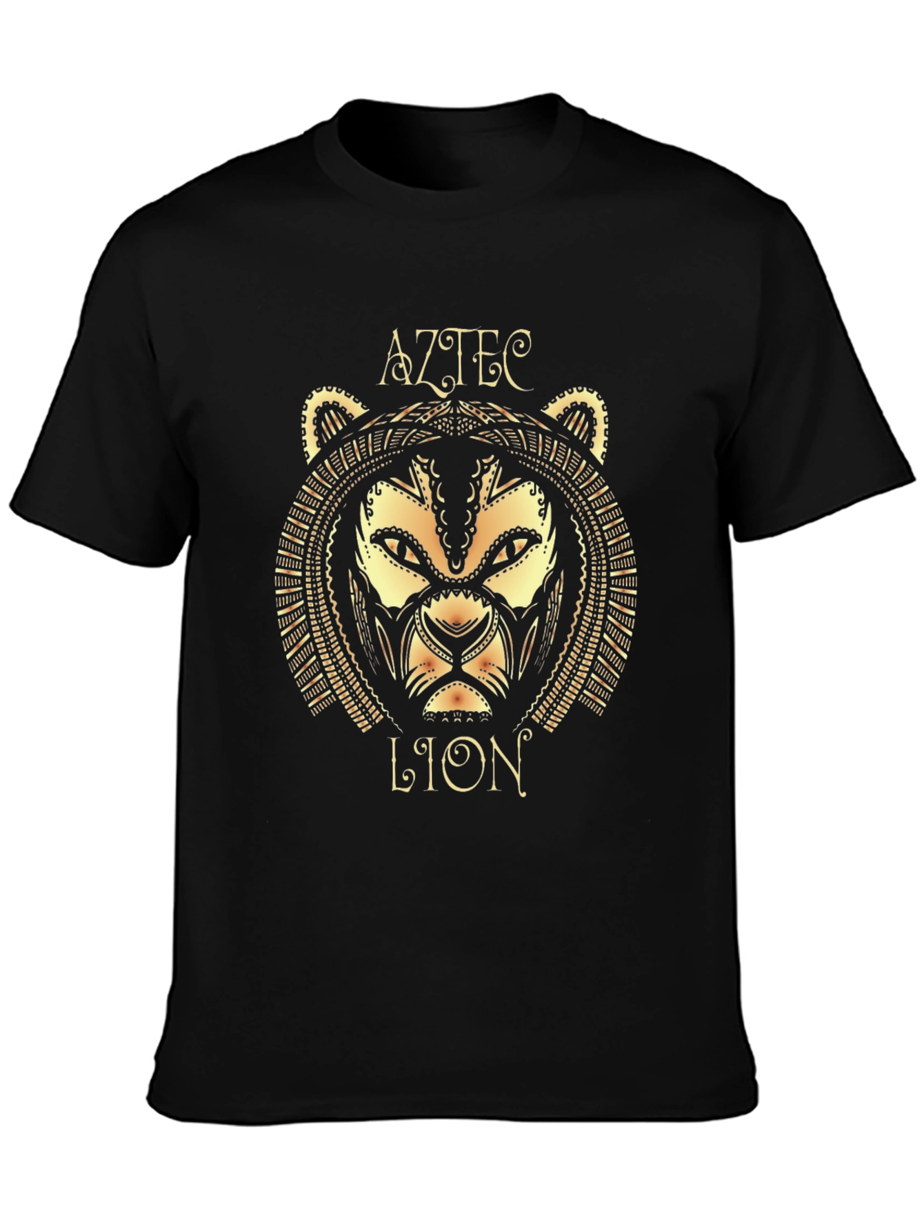 Camiseta Hombre Diseño León Azteca