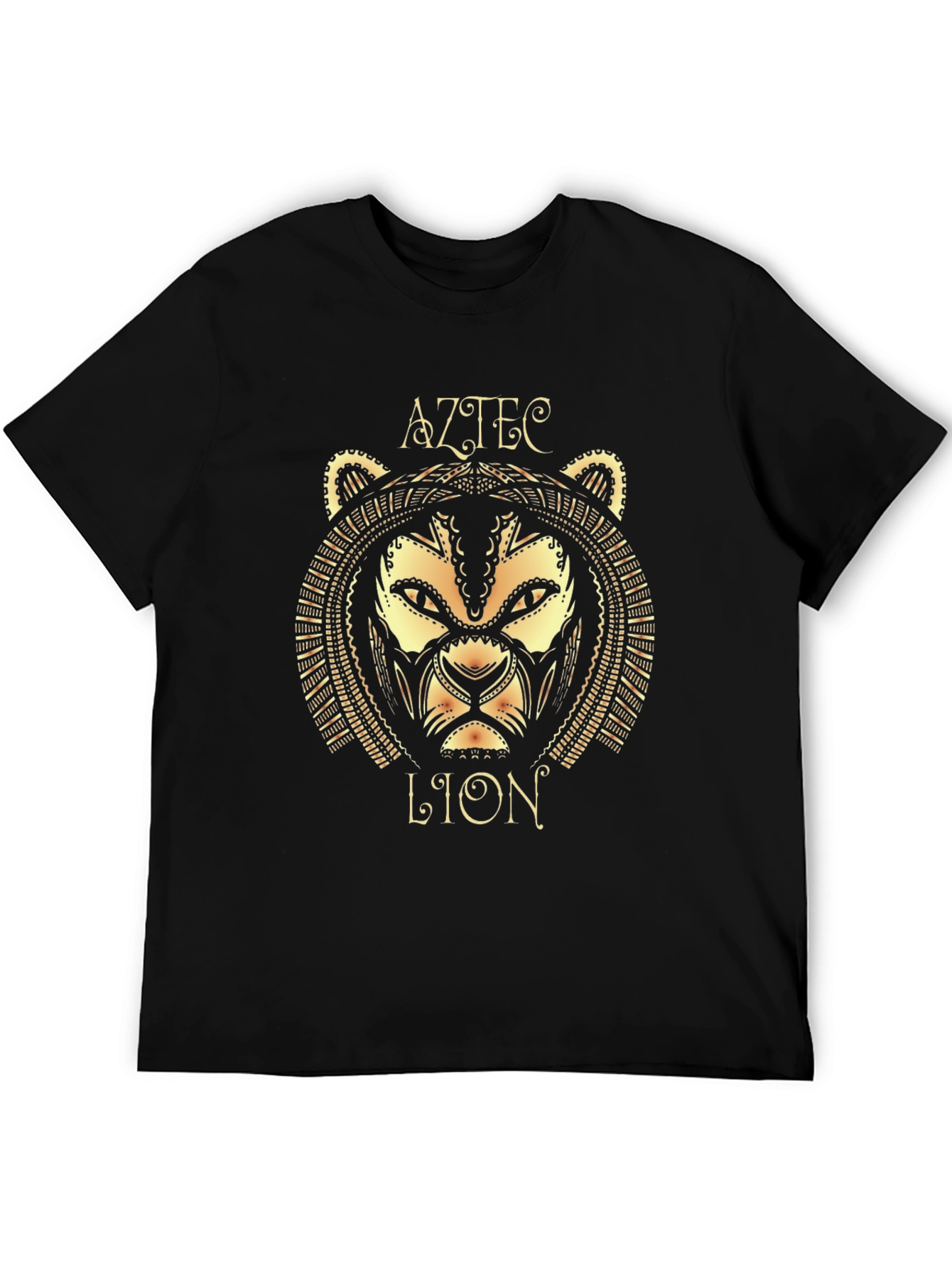 Camiseta Hombre Diseño León Azteca