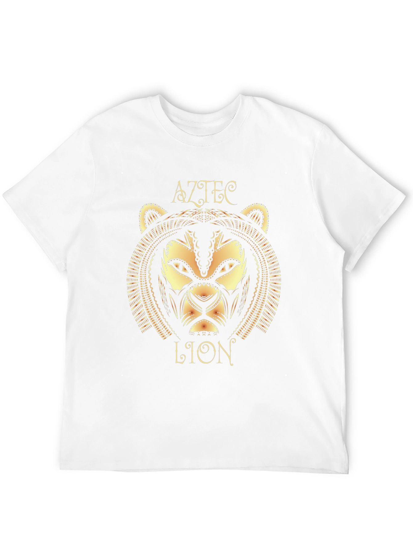 Camiseta Hombre Diseño León Azteca