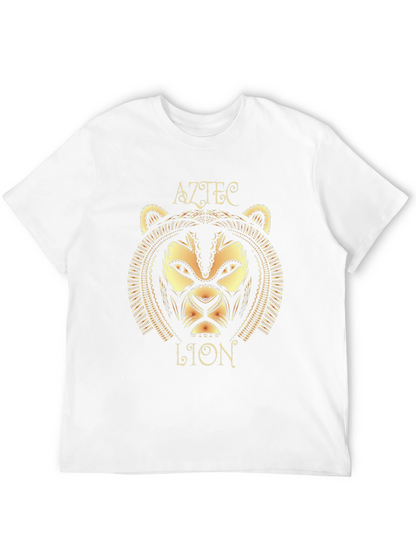 Camiseta Hombre Diseño León Azteca