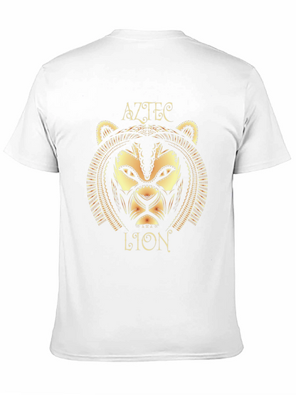 Camiseta Hombre Diseño León Azteca