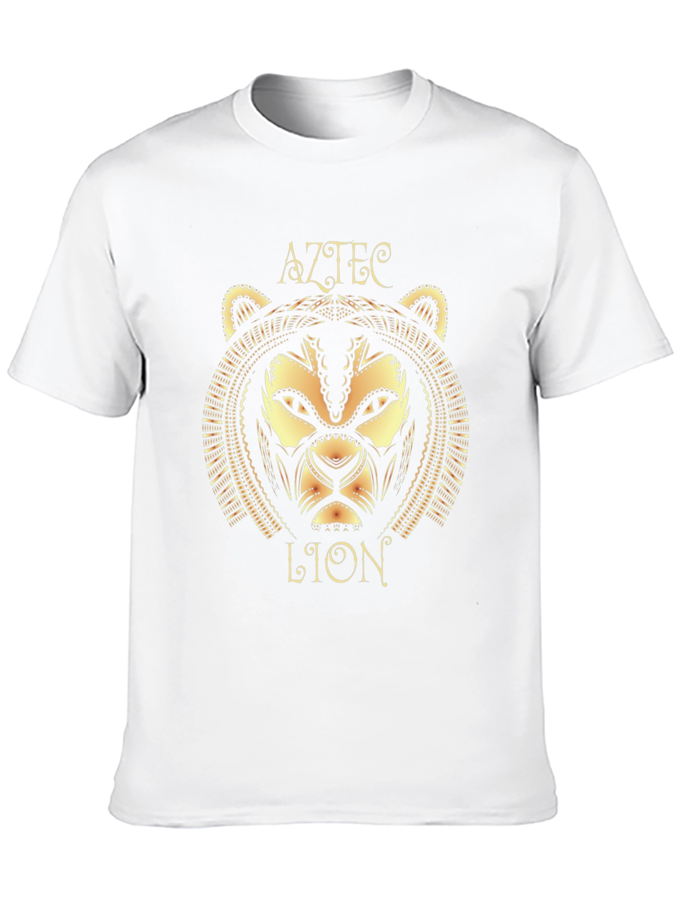 Camiseta Hombre Diseño León Azteca