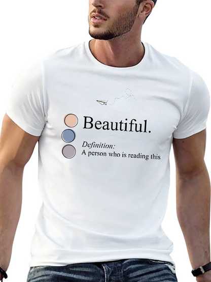 Camiseta Negra con Diseño Beautiful para Hombre