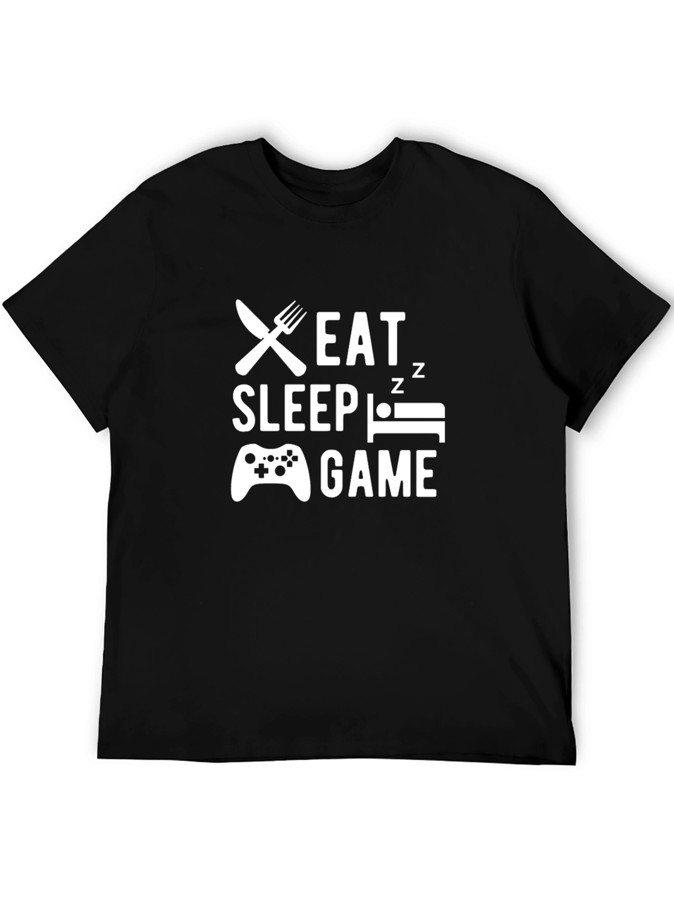 Camiseta Negra Gamer: Come Duerme Juega