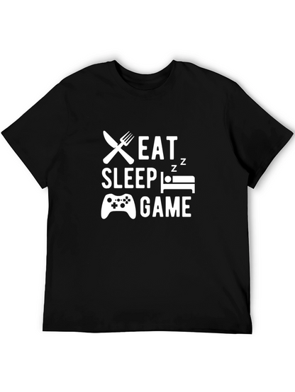 Camiseta Negra Gamer: Come Duerme Juega