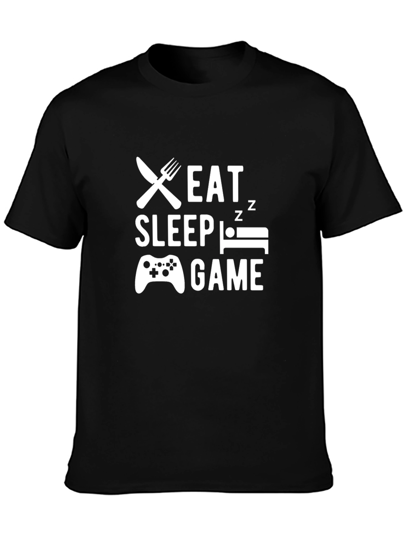Camiseta Negra Gamer: Come Duerme Juega