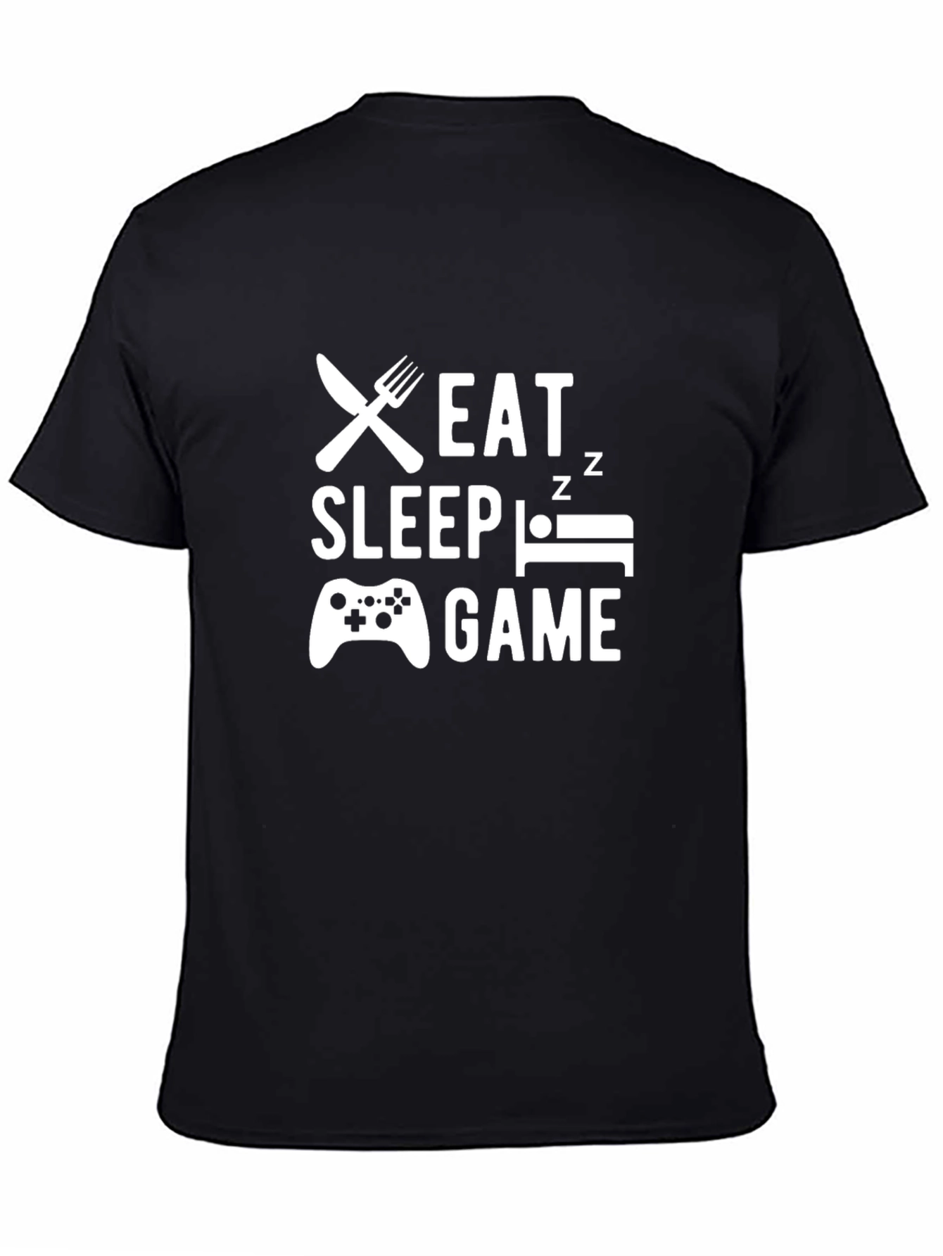 Camiseta Negra Gamer: Come Duerme Juega