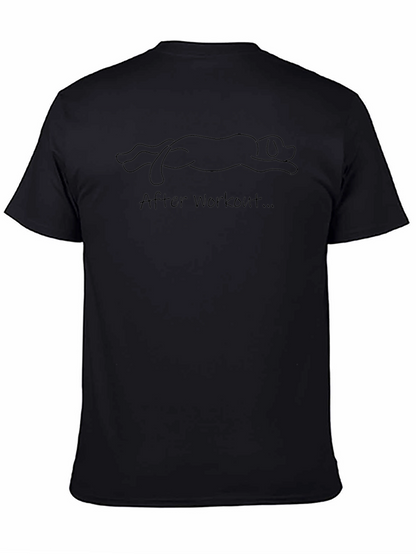 Camiseta Hombre Negra After Workout Diseño Perro