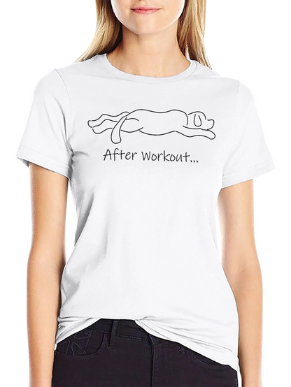 Camiseta Hombre Negra After Workout Diseño Perro
