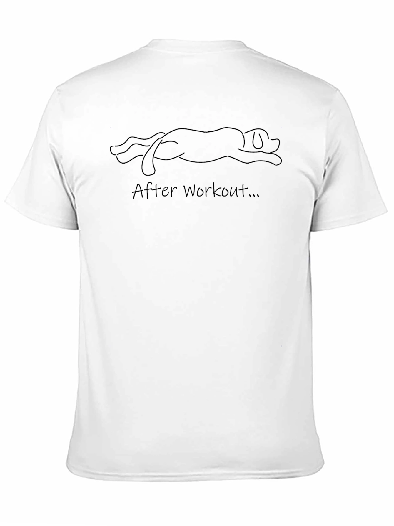 Camiseta Hombre Negra After Workout Diseño Perro