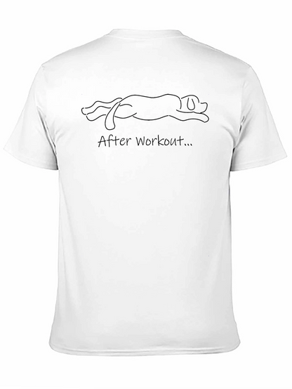 Camiseta Hombre Negra After Workout Diseño Perro