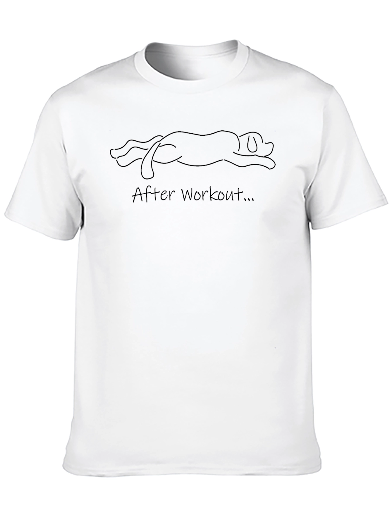 Camiseta Hombre Negra After Workout Diseño Perro