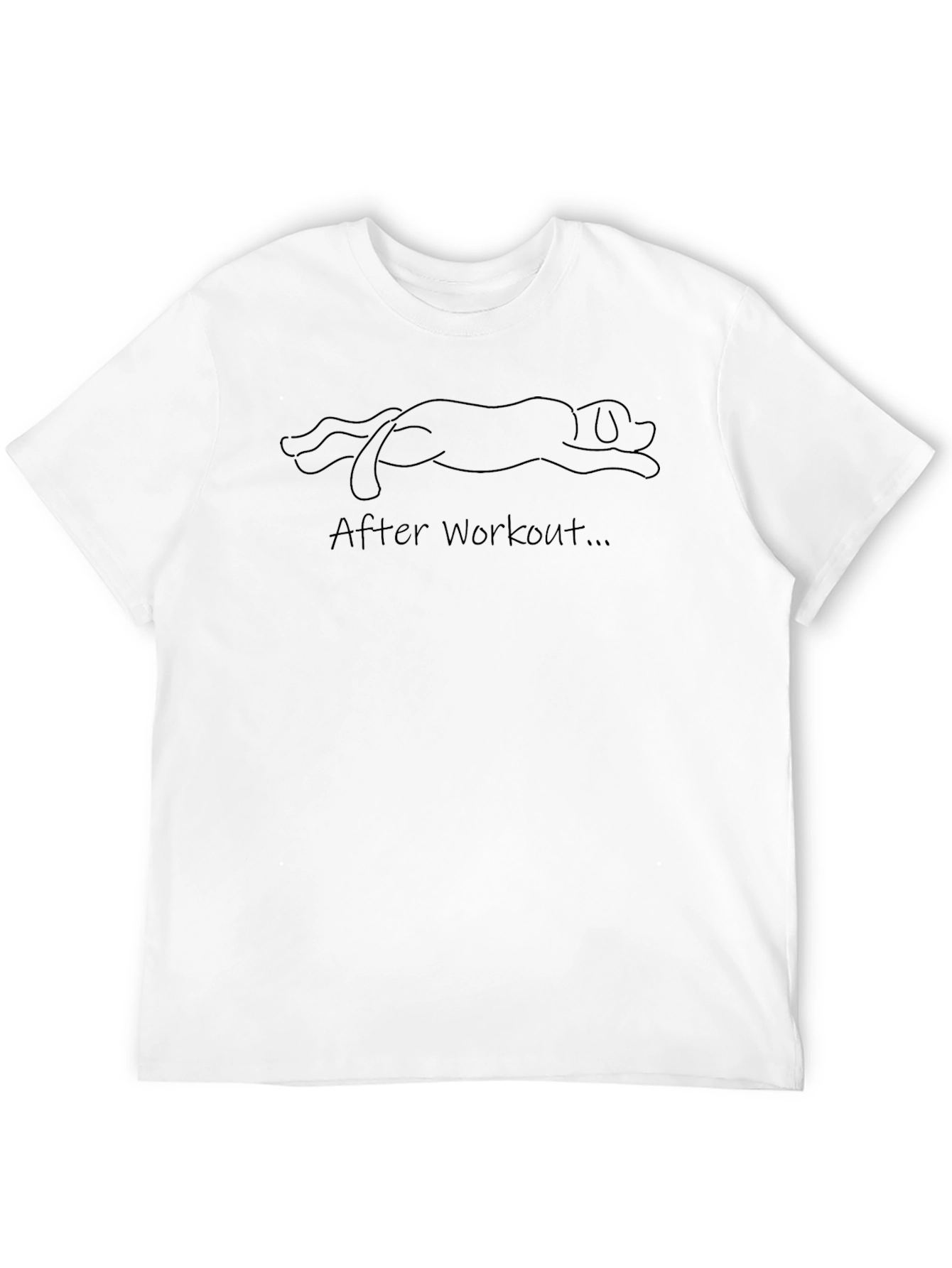 Camiseta Hombre Negra After Workout Diseño Perro