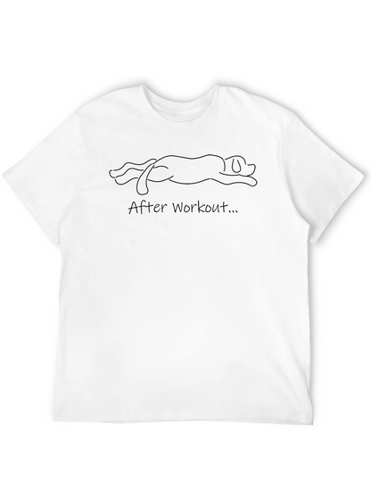 Camiseta Hombre Negra After Workout Diseño Perro