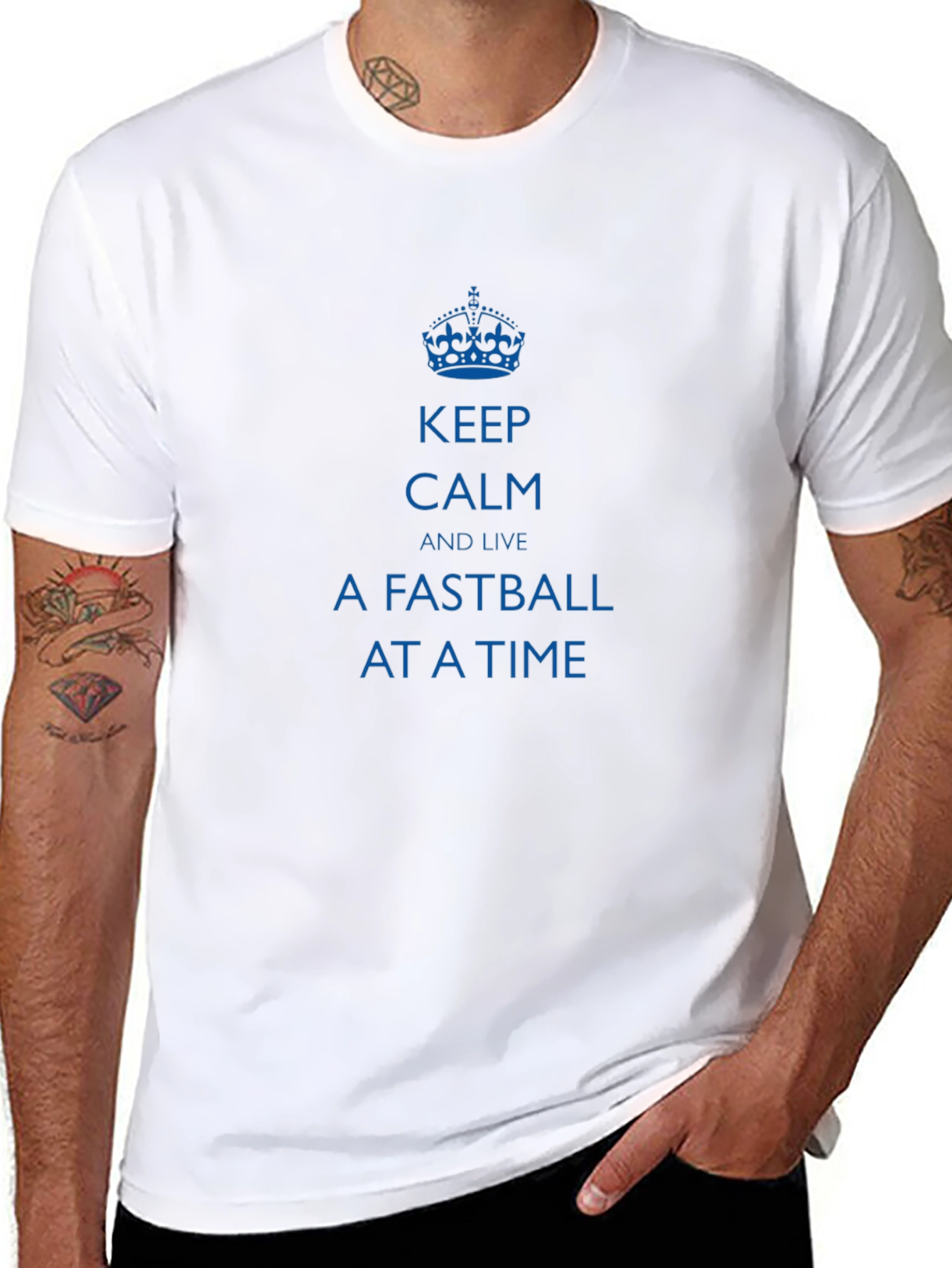 Camiseta Negra: Keep Calm and Live a Fastball