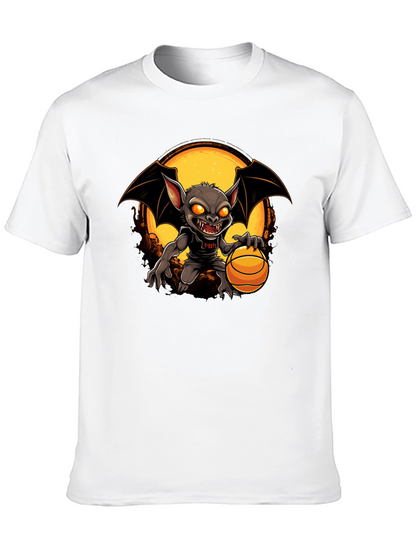 Camiseta Negra con Diseño de Murciélago Baloncestista