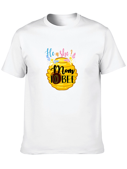 Camiseta Negra Mom to Bee para Futura Mamá