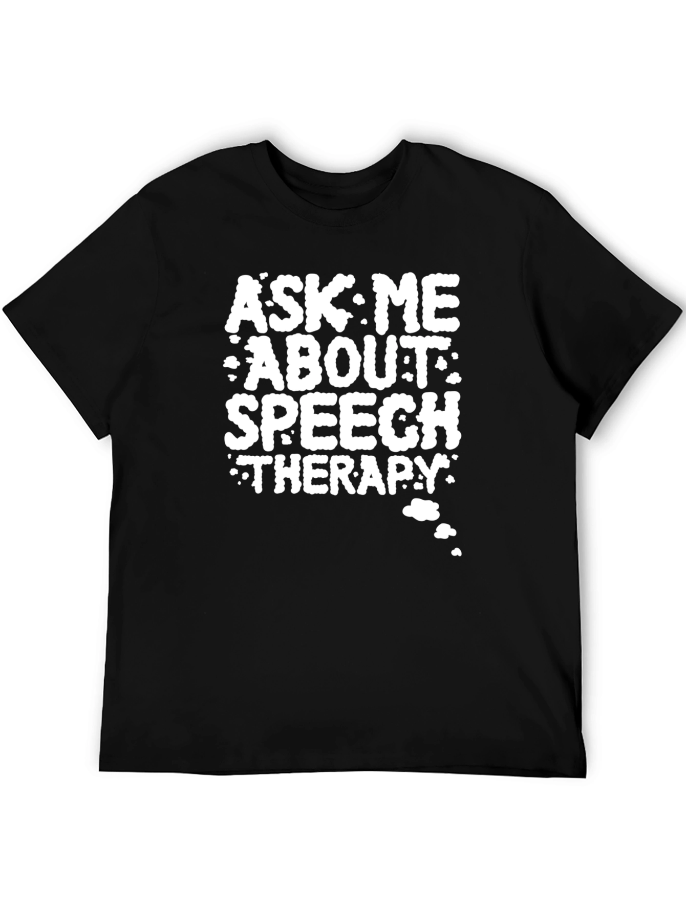 Camiseta Negra: Pregúntame sobre Terapia del Habla