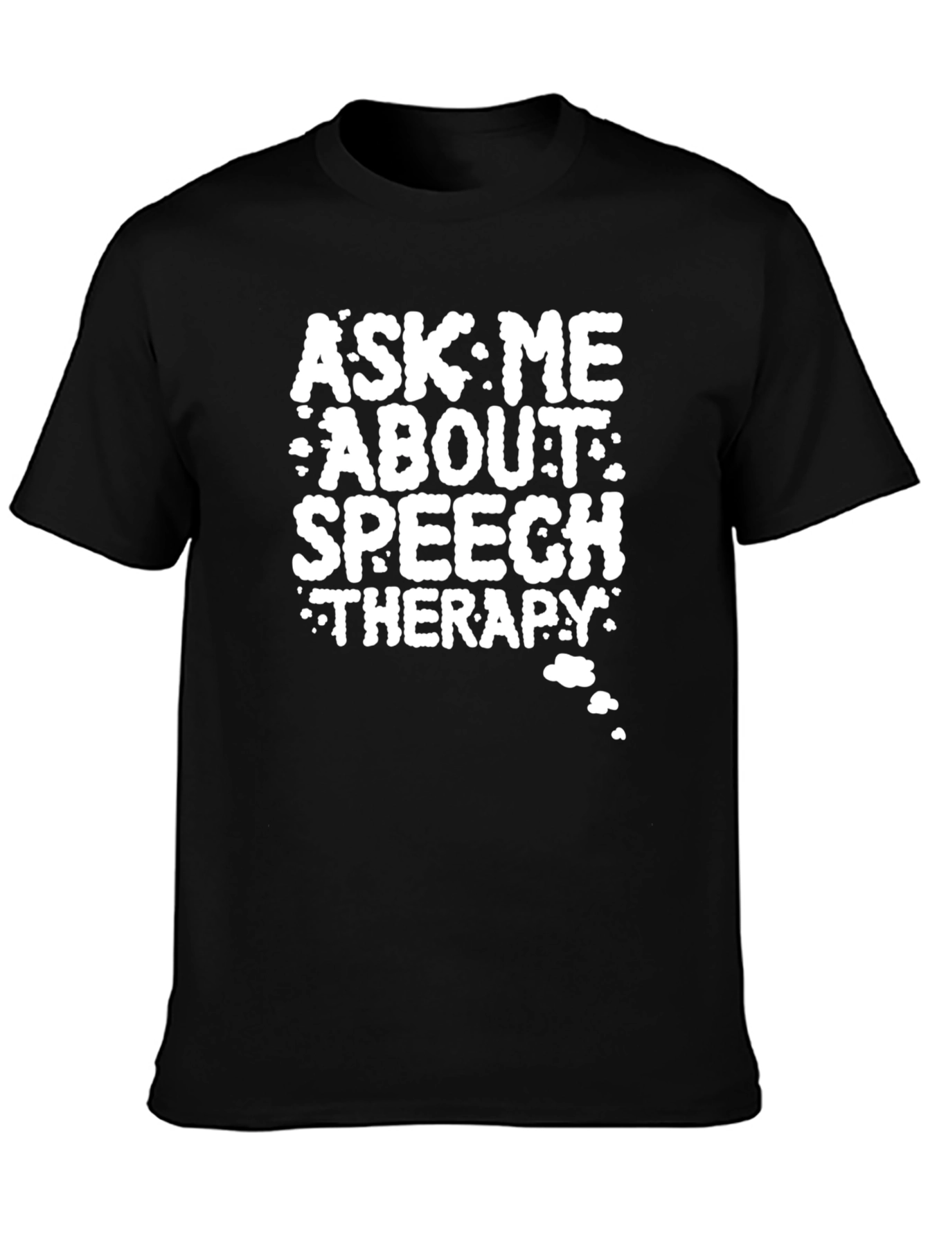 Camiseta Negra: Pregúntame sobre Terapia del Habla