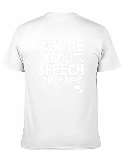 Camiseta Negra: Pregúntame sobre Terapia del Habla