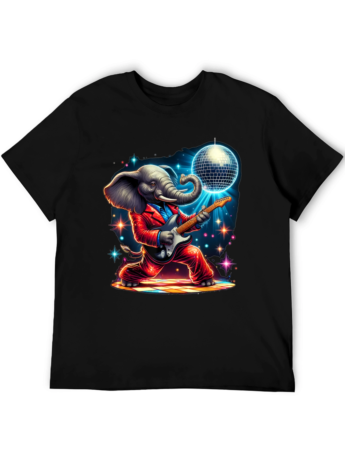 Camiseta Elefante Rockero Disco