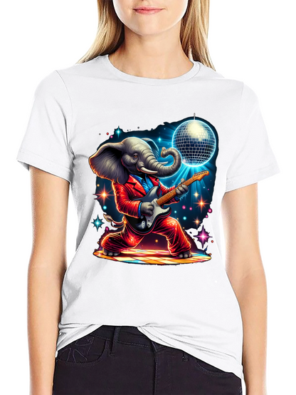 Camiseta Elefante Rockero Disco