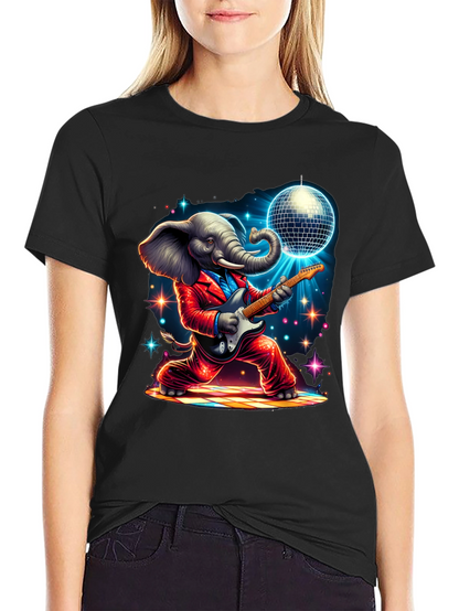 Camiseta Elefante Rockero Disco