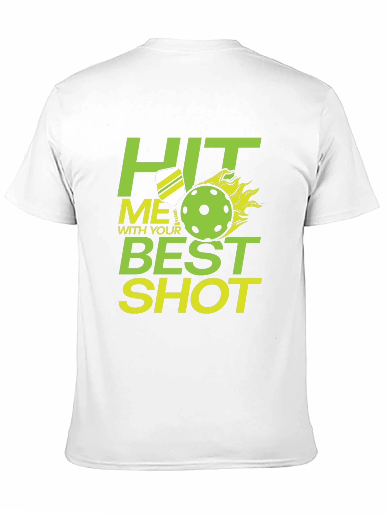 Camiseta Negra Pickleball: Hit Me With Your Best Shot