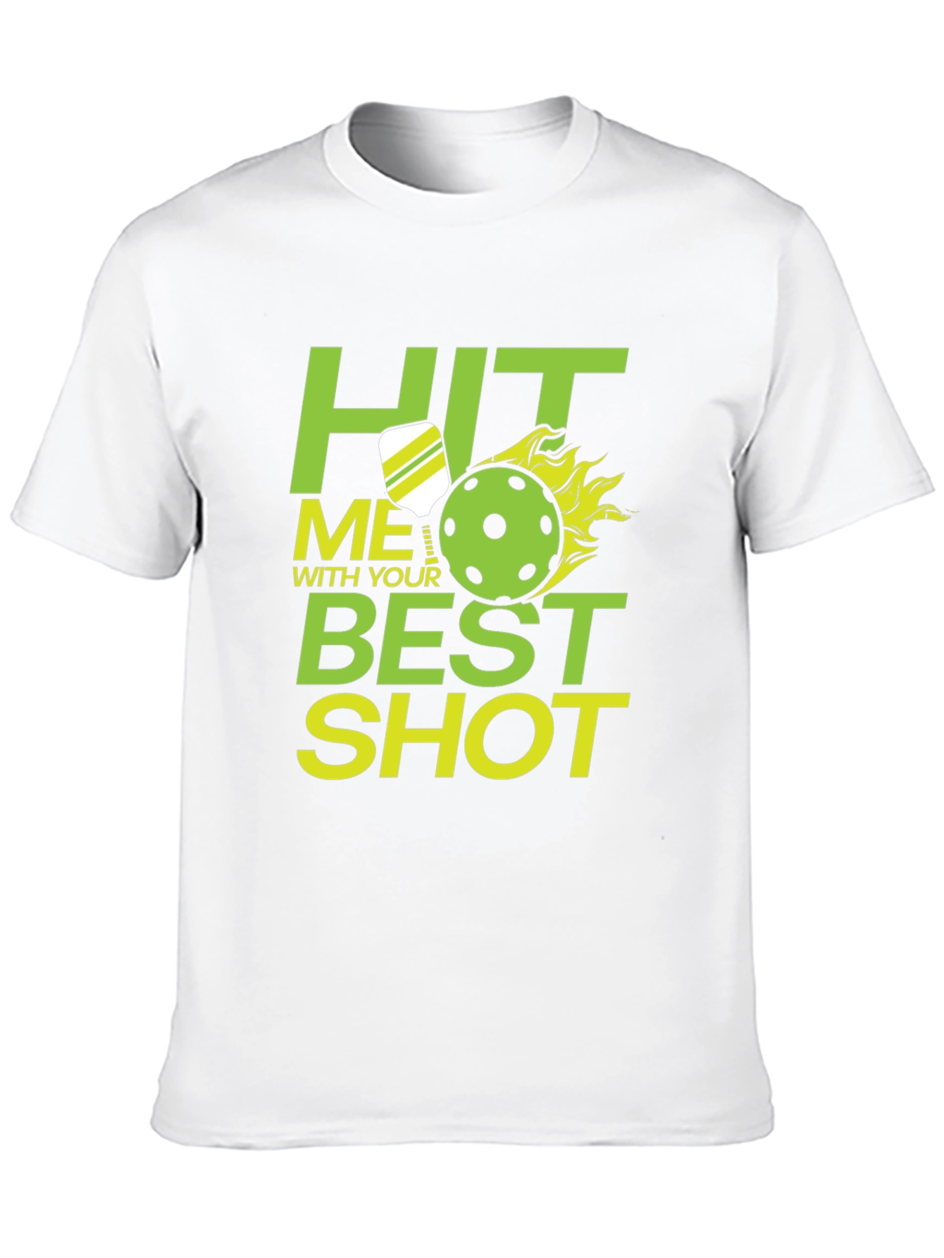 Camiseta Negra Pickleball: Hit Me With Your Best Shot