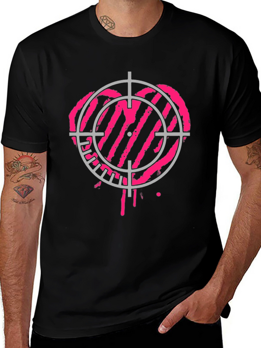 Camiseta Negra con Diana Corazón Rosa