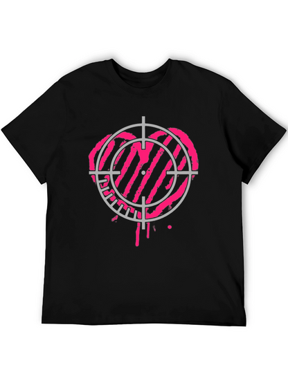 Camiseta Negra con Diana Corazón Rosa