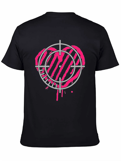 Camiseta Negra con Diana Corazón Rosa