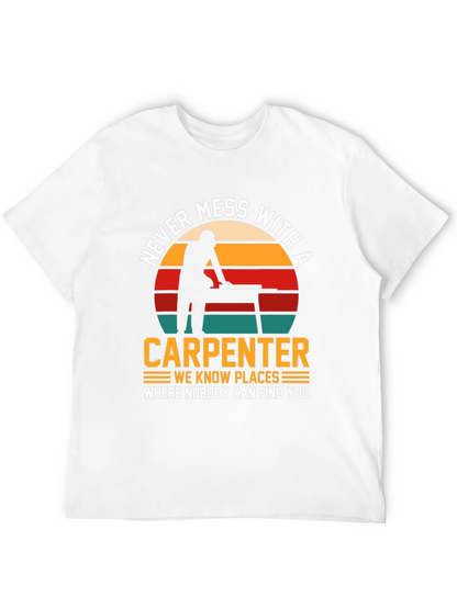 Camiseta Negra: No te Metas con un Carpintero
