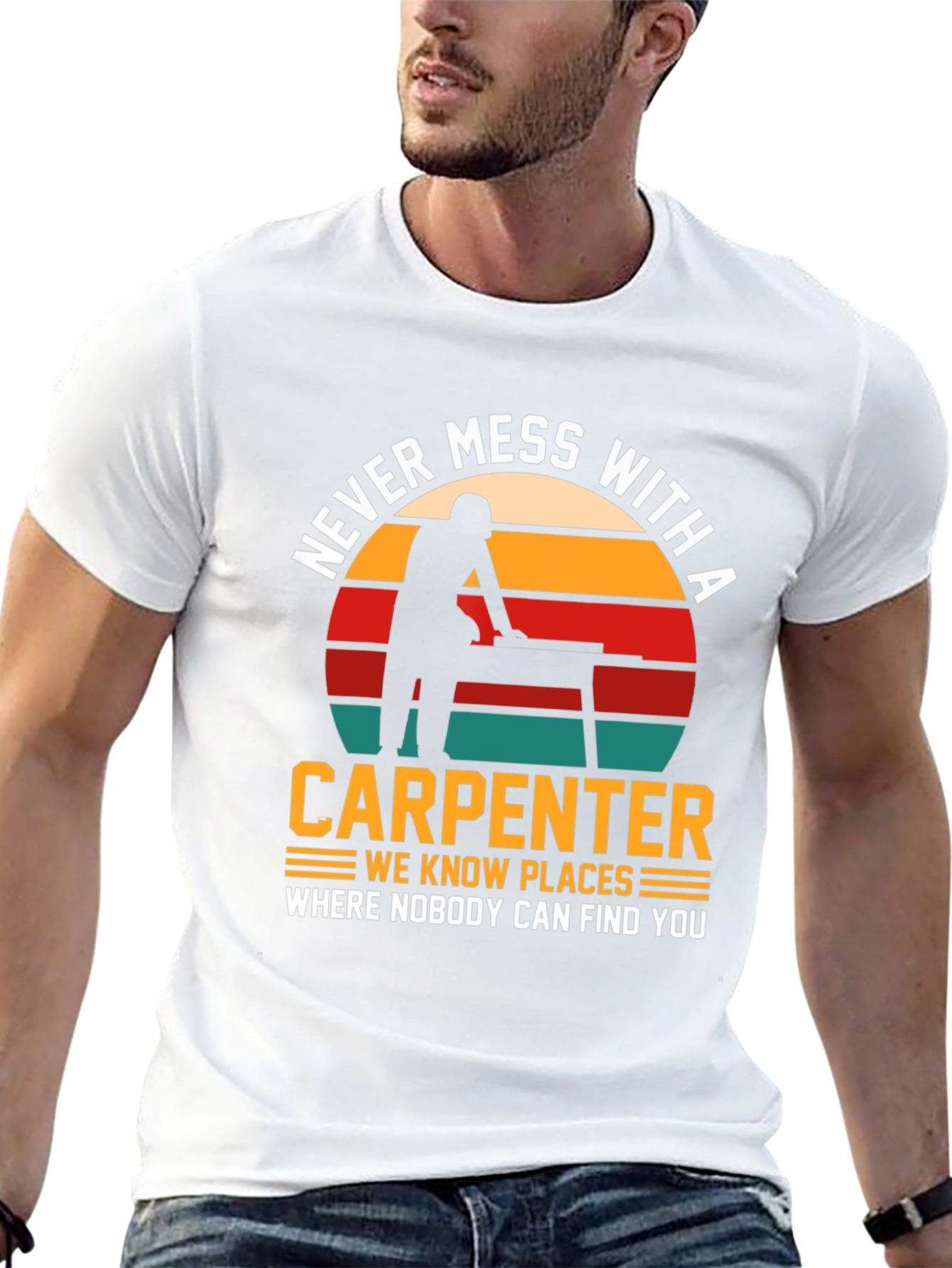 Camiseta Negra: No te Metas con un Carpintero