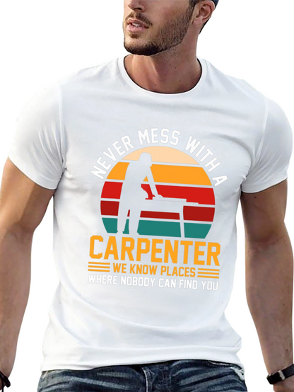Camiseta Negra: No te Metas con un Carpintero