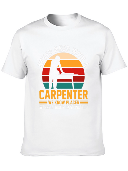Camiseta Negra: No te Metas con un Carpintero