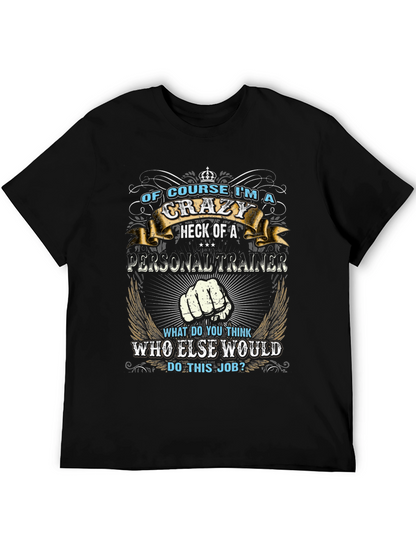 Camiseta Negra: Entrenador Personal Loco