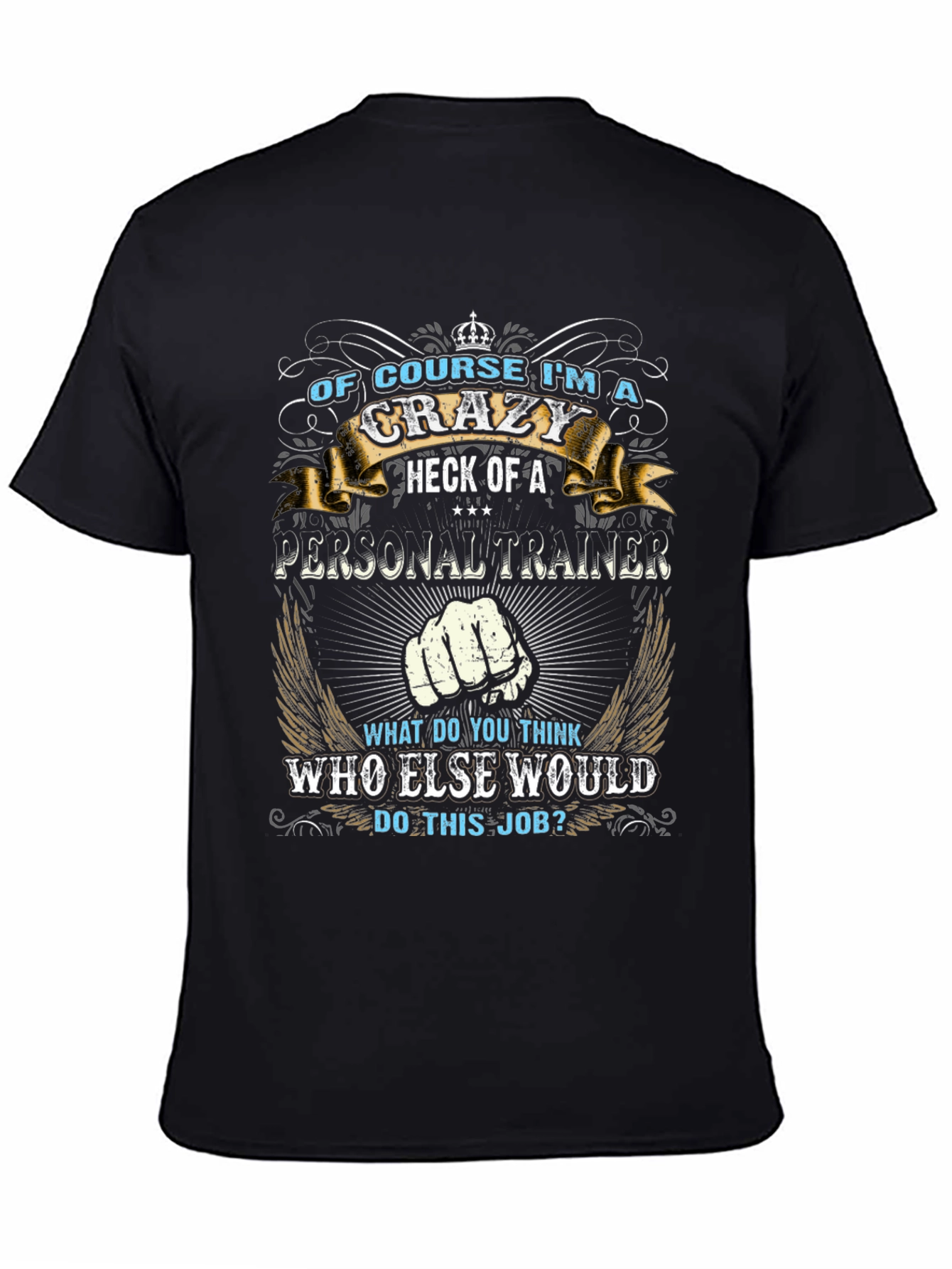 Camiseta Negra: Entrenador Personal Loco