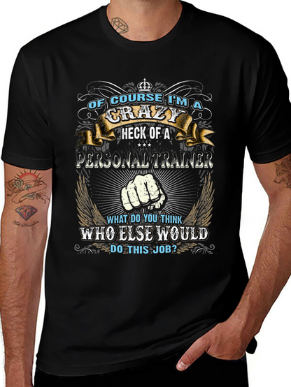 Camiseta Negra: Entrenador Personal Loco