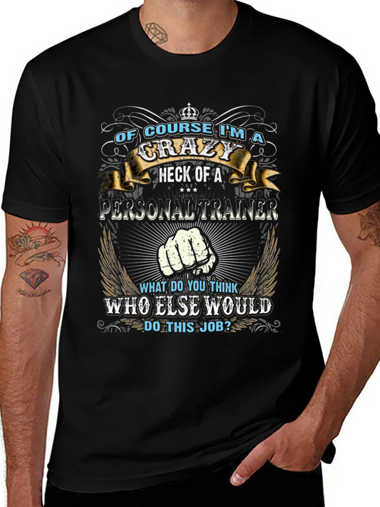 Camiseta Negra: Entrenador Personal Loco