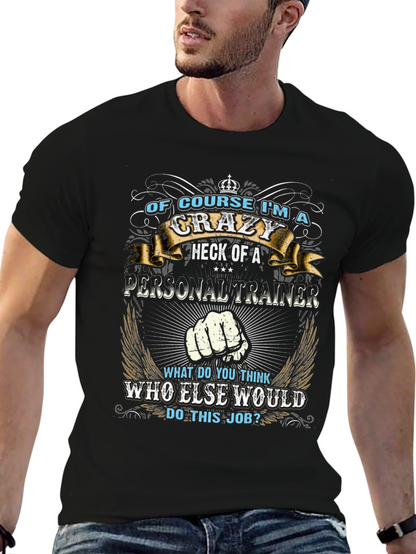 Camiseta Negra: Entrenador Personal Loco