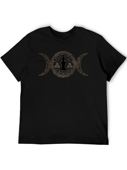 Camiseta Negra Árbol de la Vida Triple Diosa
