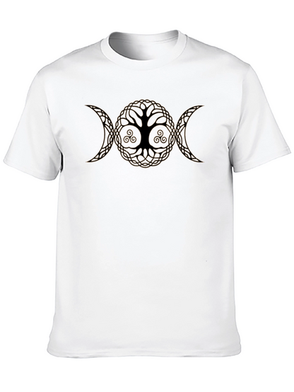 Camiseta Negra Árbol de la Vida Triple Diosa