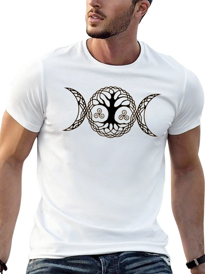 Camiseta Negra Árbol de la Vida Triple Diosa