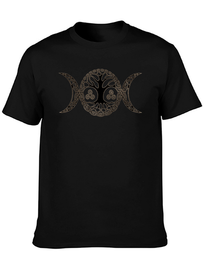 Camiseta Negra Árbol de la Vida Triple Diosa